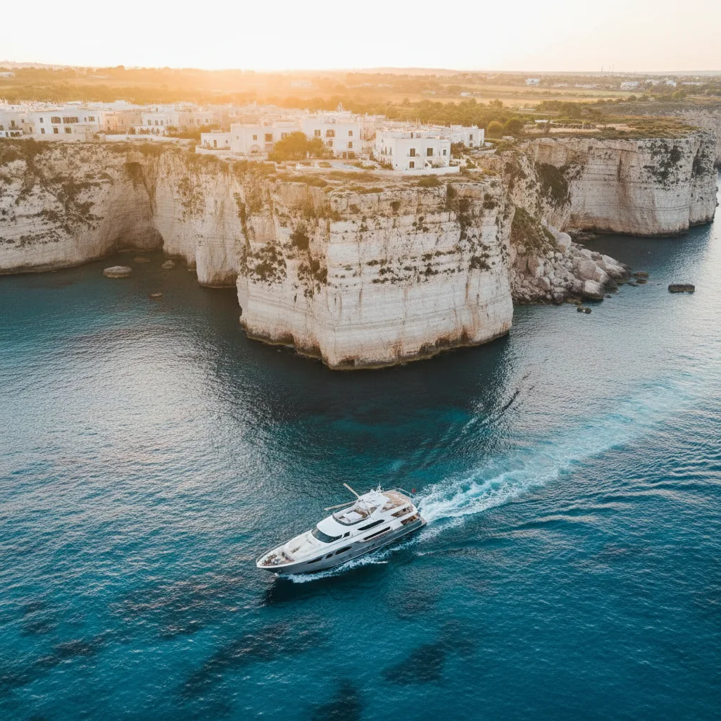 Drone Photography from a Yacht: Capturing Puglia from Above