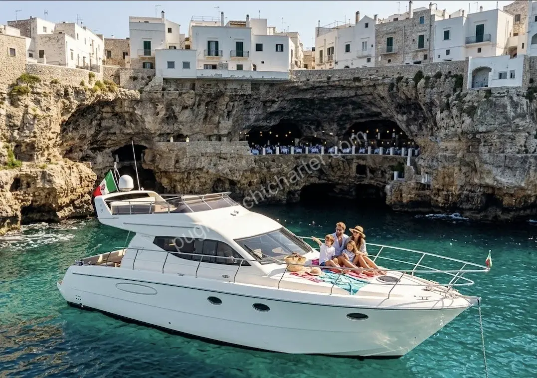 Carnevali 42 Fly family cruise Polignano a Mare