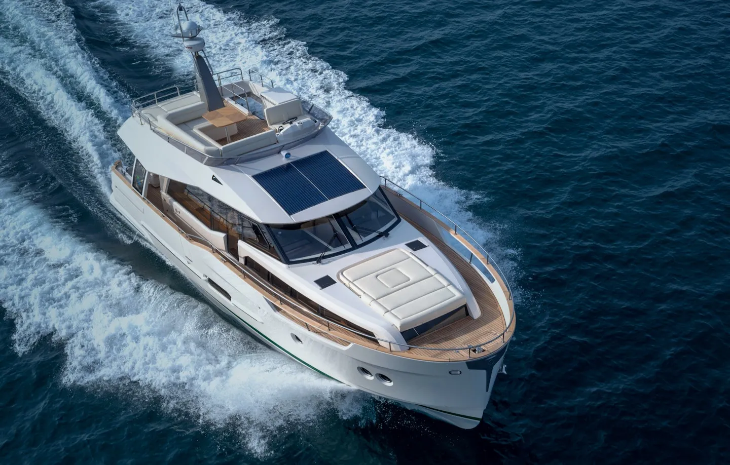 Greenline 48 Fly aerial view