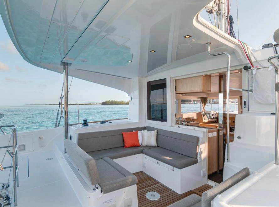 Lagoon 39 catamaran aerial view