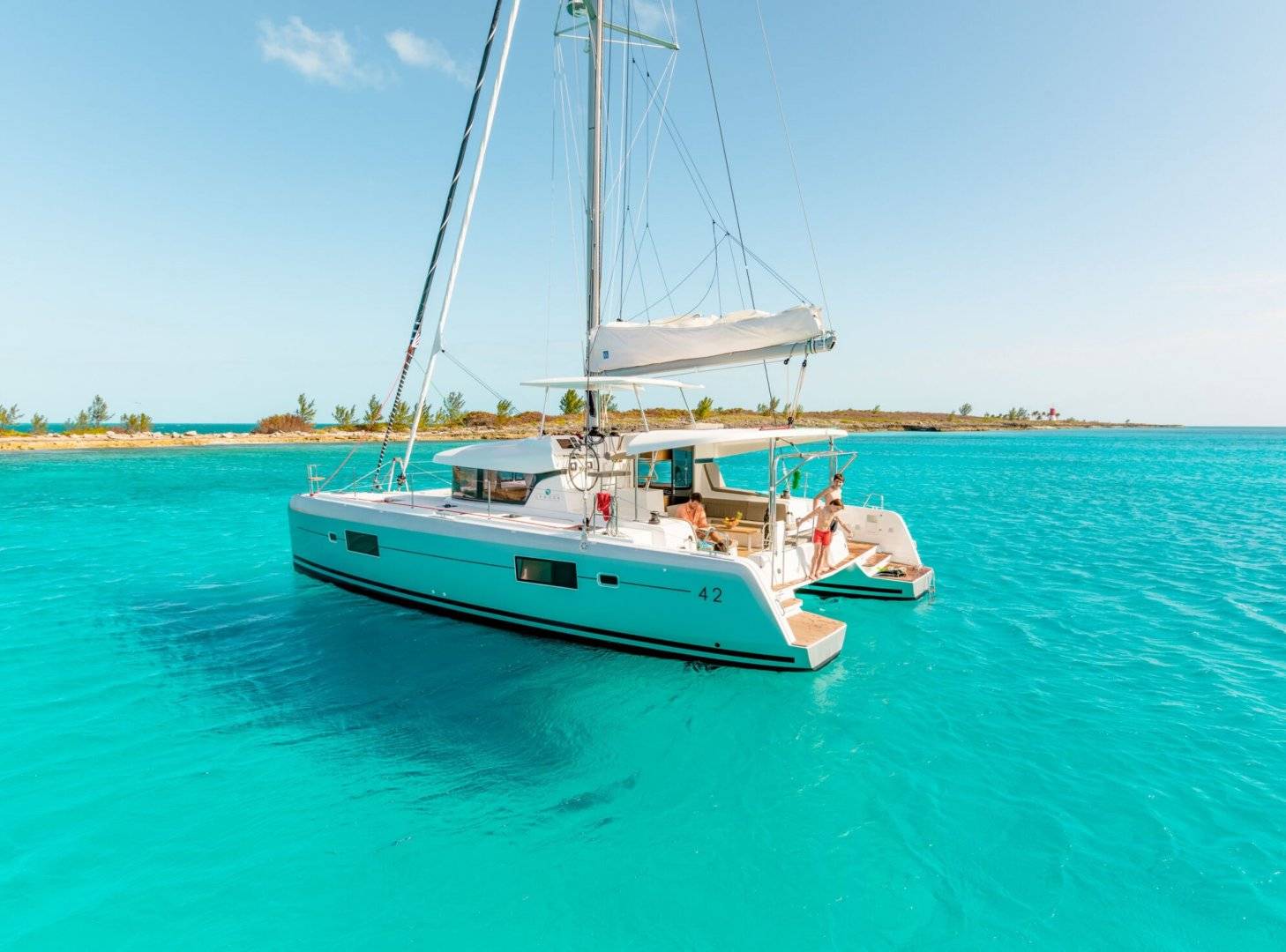 Lagoon 42 catamaran deck