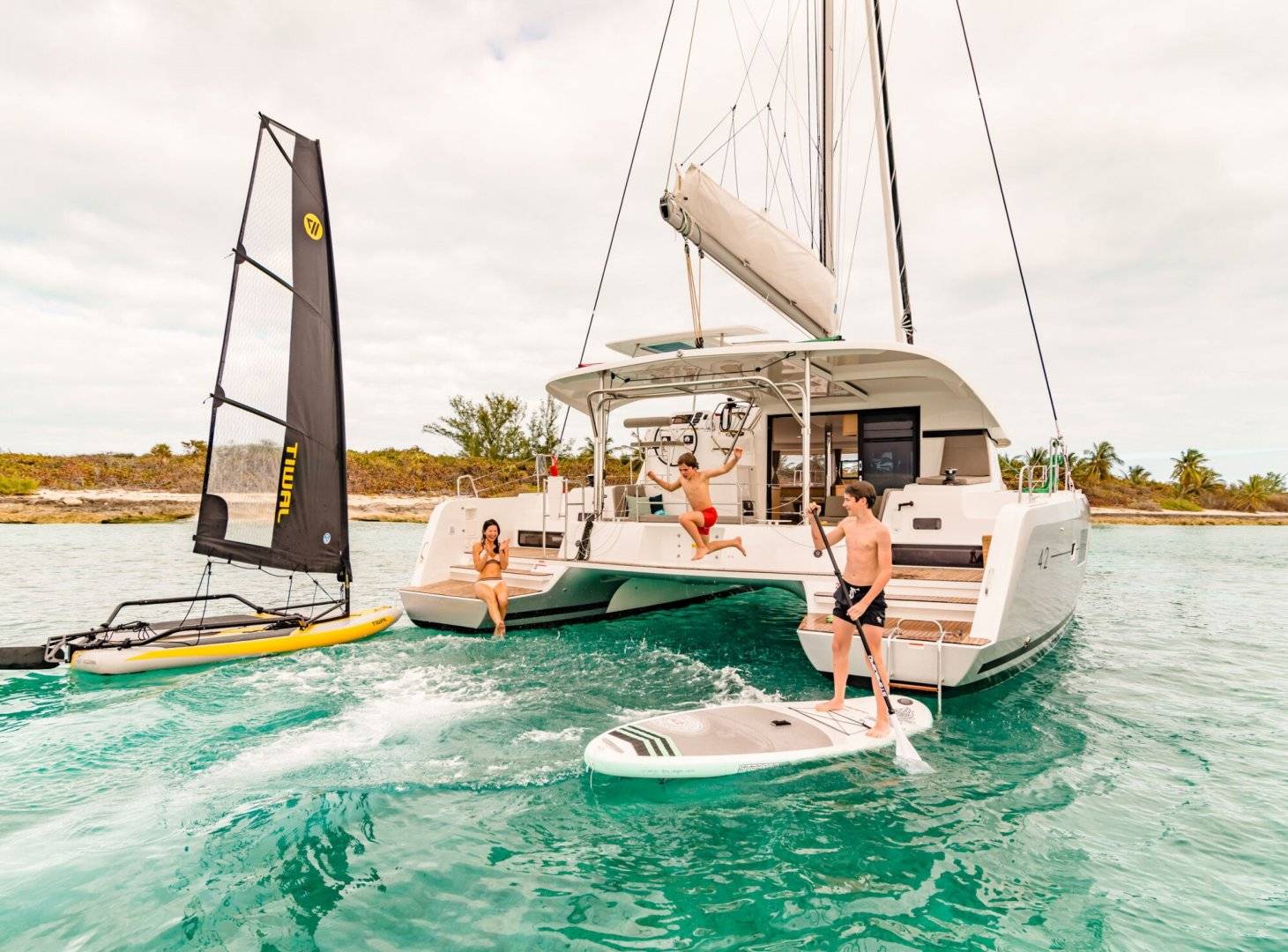 Lagoon 42 catamaran bow