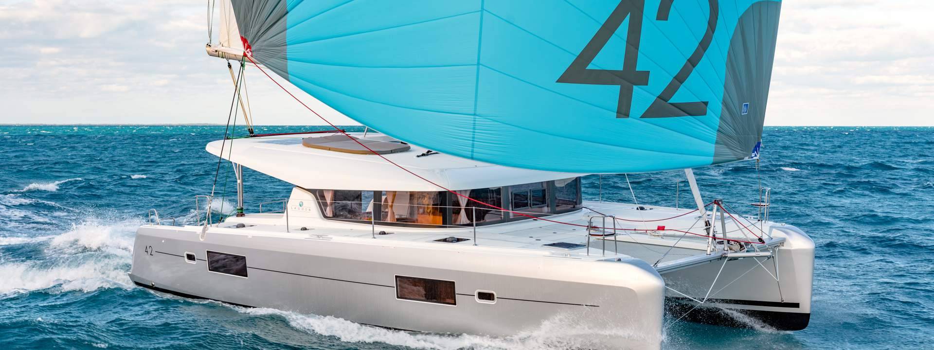 Lagoon 42 catamaran cockpit