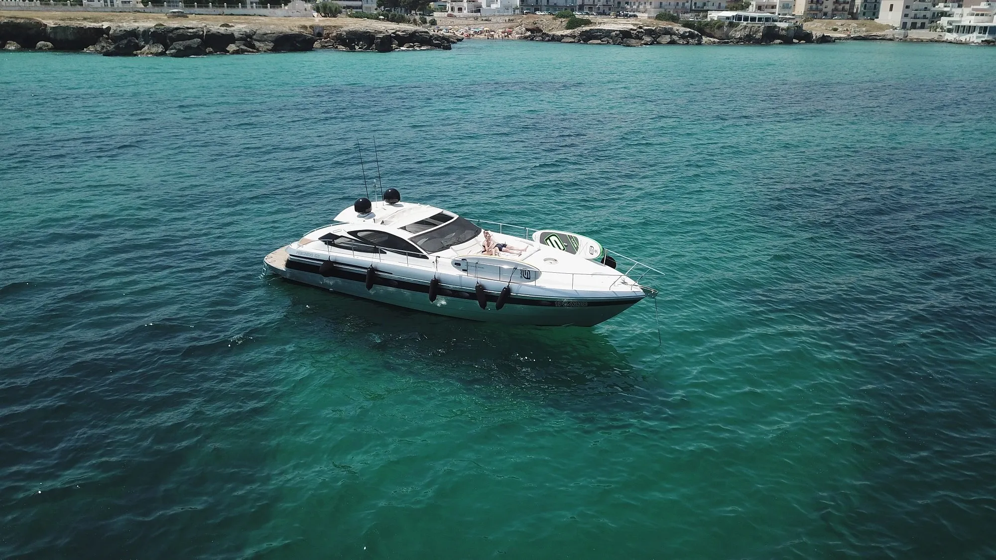 Pershing 52 aerial view