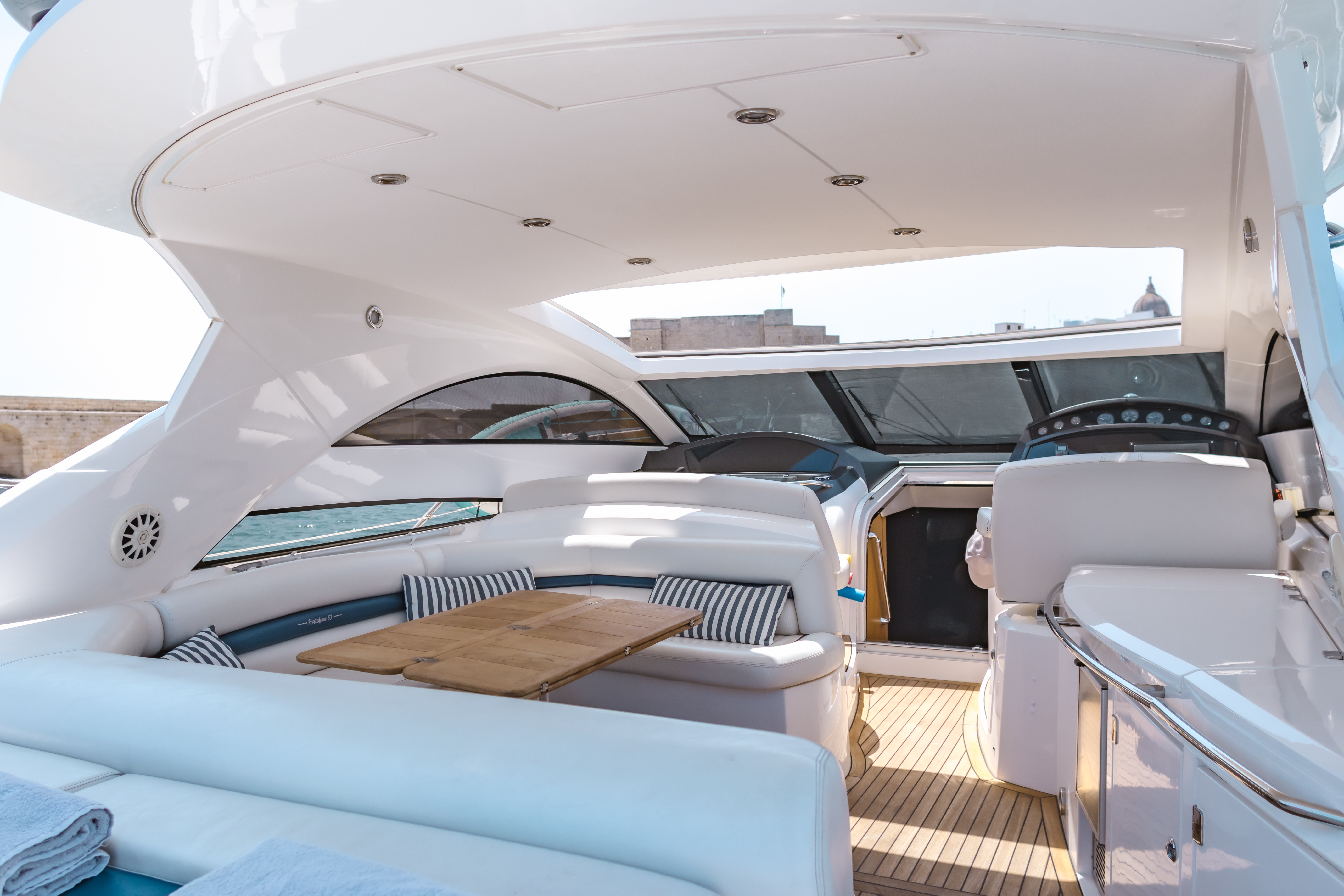 Sunseeker 53 cockpit and deck